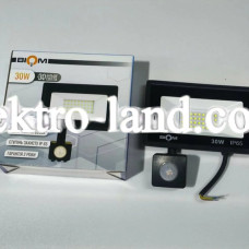 LED прожектор Biom 30W 6200К IP65 220V с датчиком движения S6-SMD-20-Slim+Sensor 